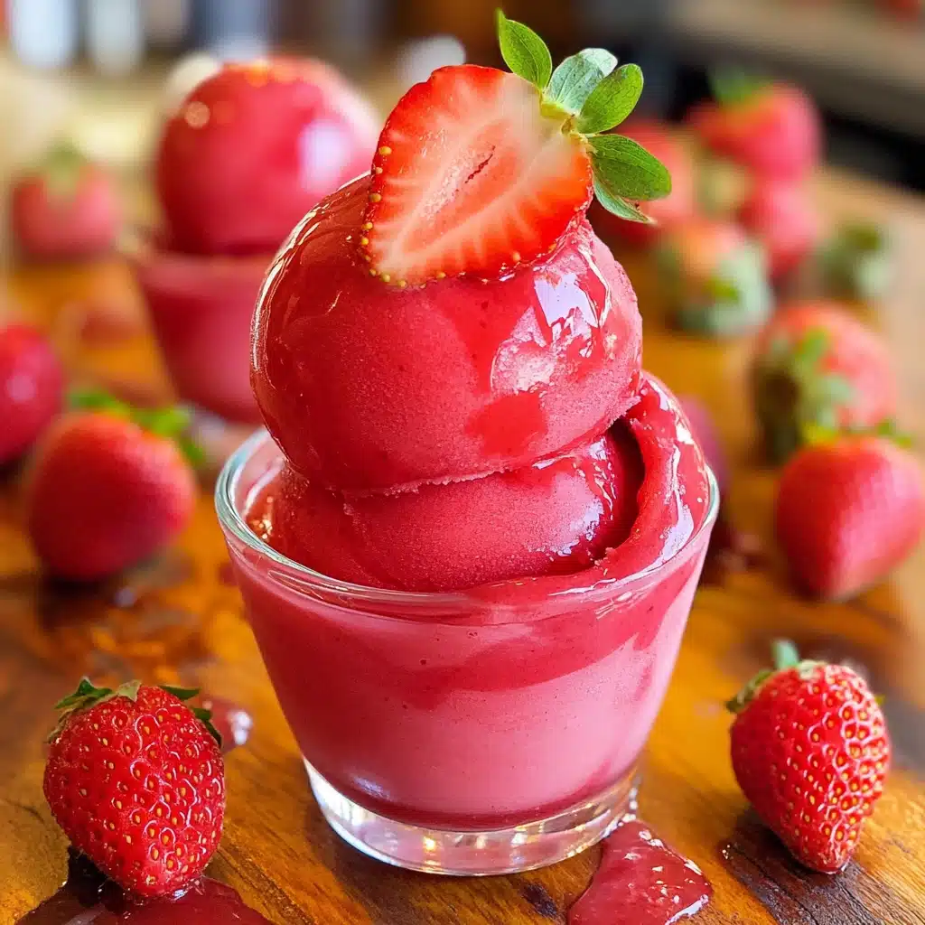 Strawberry Sorbet Homemade healthy strawberry sorbet Recipe 4 Strawberry Sorbet Homemade healthy strawberry sorbet Recipe - Recipe Image