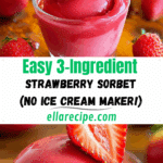 Strawberry Sorbet Homemade healthy strawberry sorbet Recipe