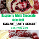 Raspberry White Chocolate Cake Roll Recipe