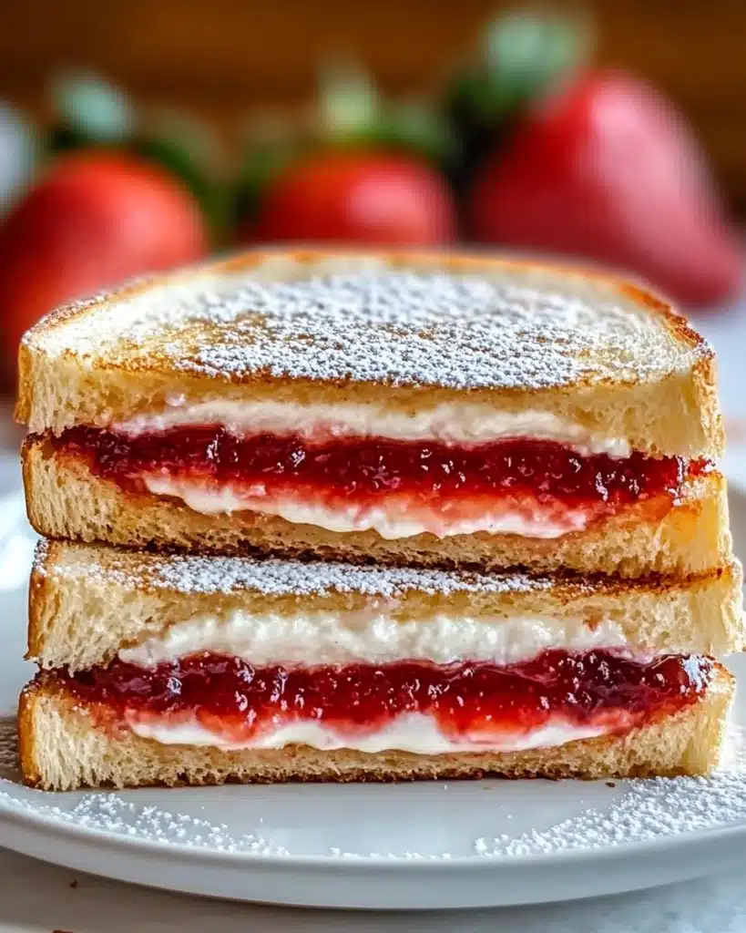 Fried Strawberry Cheesecake Sandwiches Recipe
