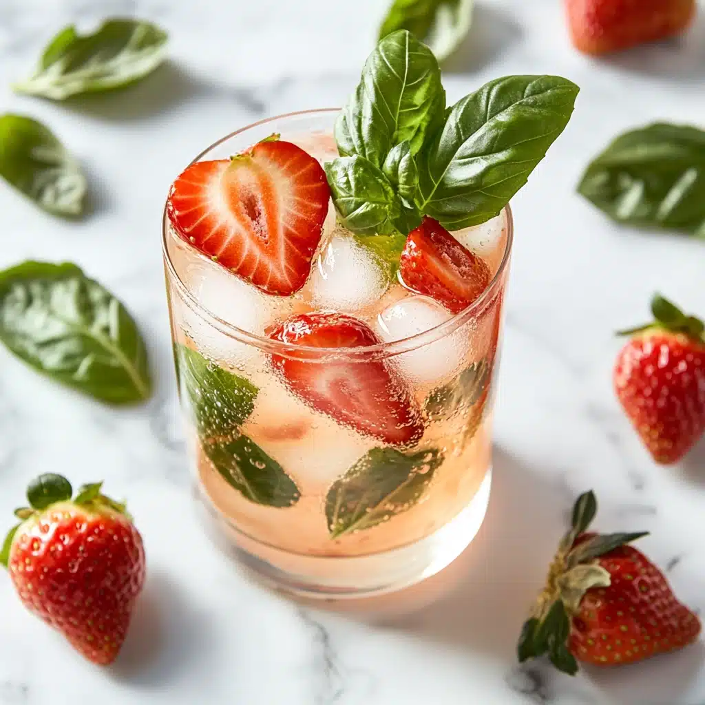 Strawberry Basil Gin Fizz 5 4 Recipe - Recipe Image