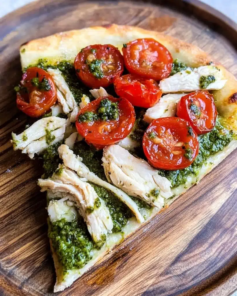 Chicken Pesto Paleo Pizza {GF, DF} Recipe