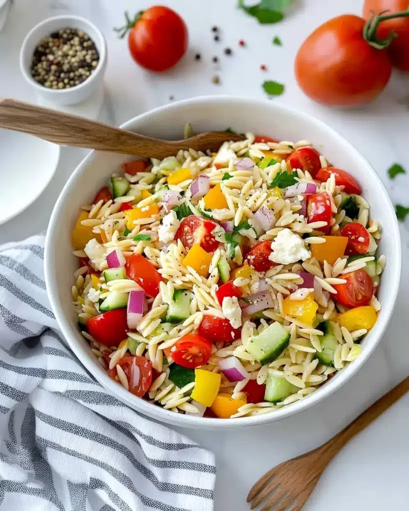 Rainbow Orzo Salad Recipe
