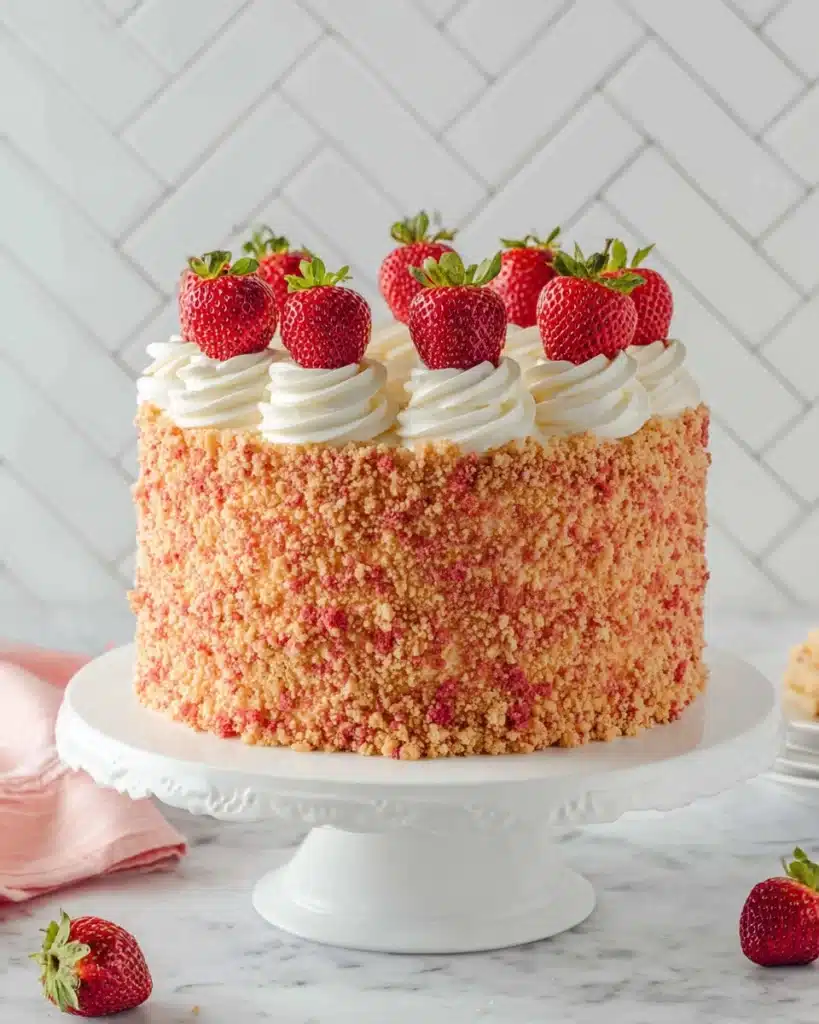 Strawberry Crunch Cake Recipe