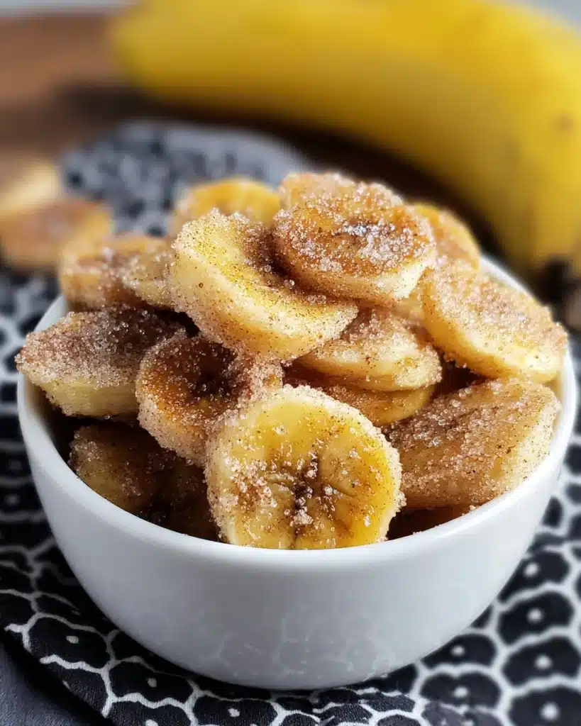 Cinnamon Sugar Air Fryer Banana Chips Recipe