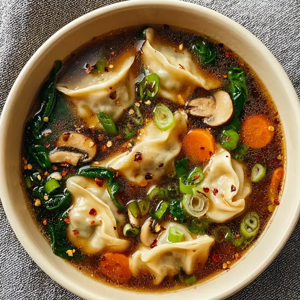 Potsticker Soup 3 Total Time: 25 minutesYield: 4 servingsDiet: Vegetarian Recipe - Recipe Image