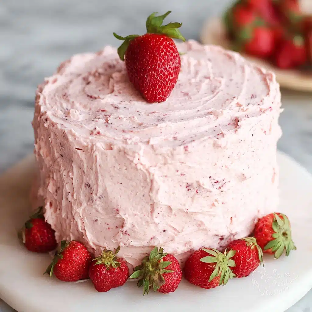 Fresh Strawberry Cake With Strawberry Buttercream Recipe 4 Fresh Strawberry Cake With Strawberry Buttercream Recipe - Recipe Image