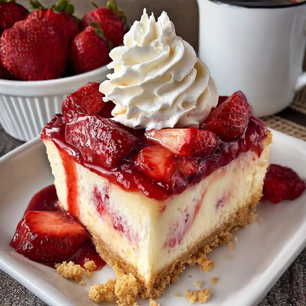 Strawberry Cheesecake Dump Cake Recipe 4 Ingredients for Strawberry Cheesecake Dump Cake Recipe - Recipe Image