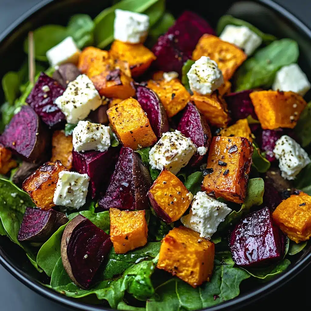 Creamy Roasted Beet Salad with Sweet Potato & Feta Recipe 4 Creamy Roasted Beet Salad with Sweet Potato & Feta Recipe - Recipe Image
