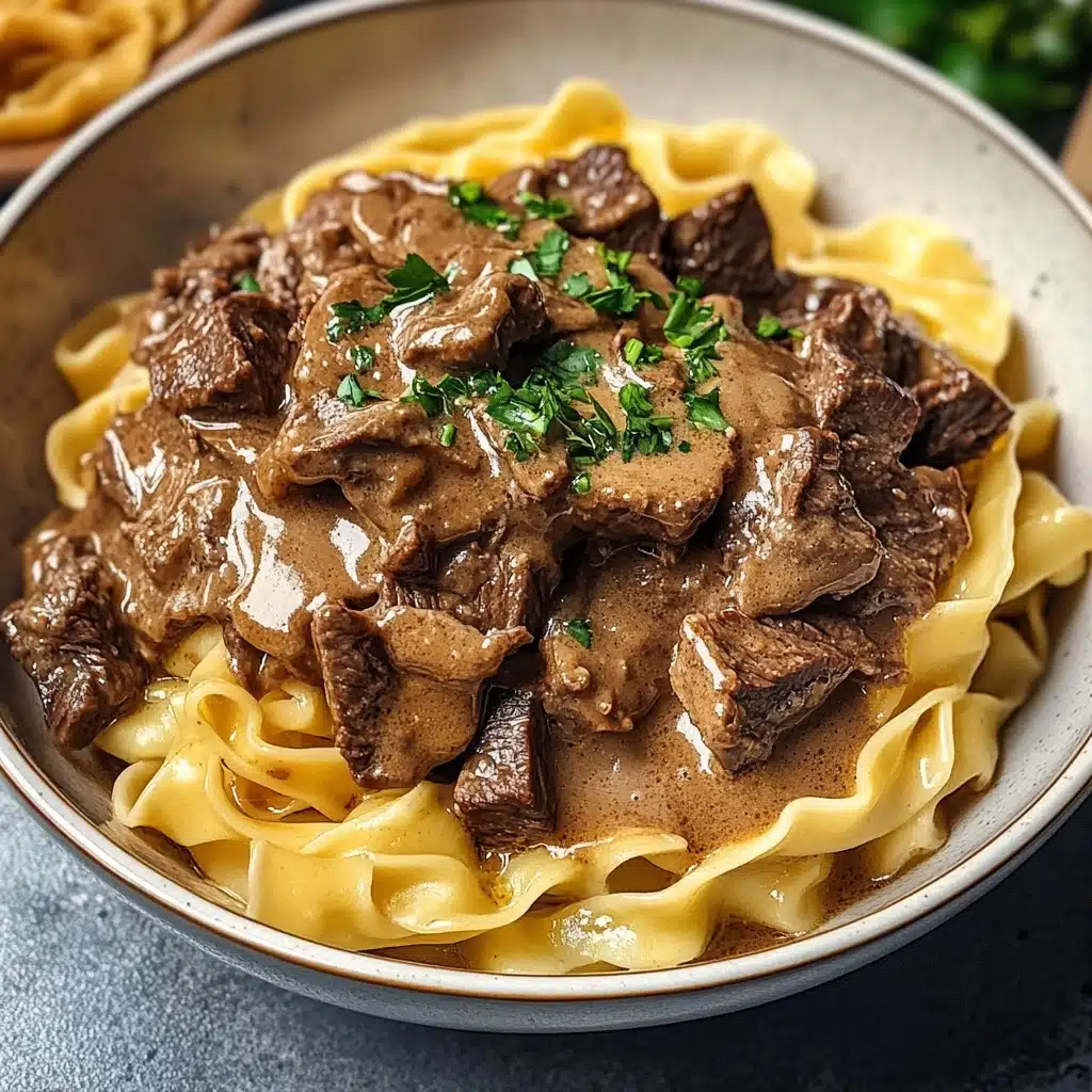 Beef Stroganoff with Egg Noodles 4 Beef Stroganoff with Egg Noodles Recipe - Recipe Image
