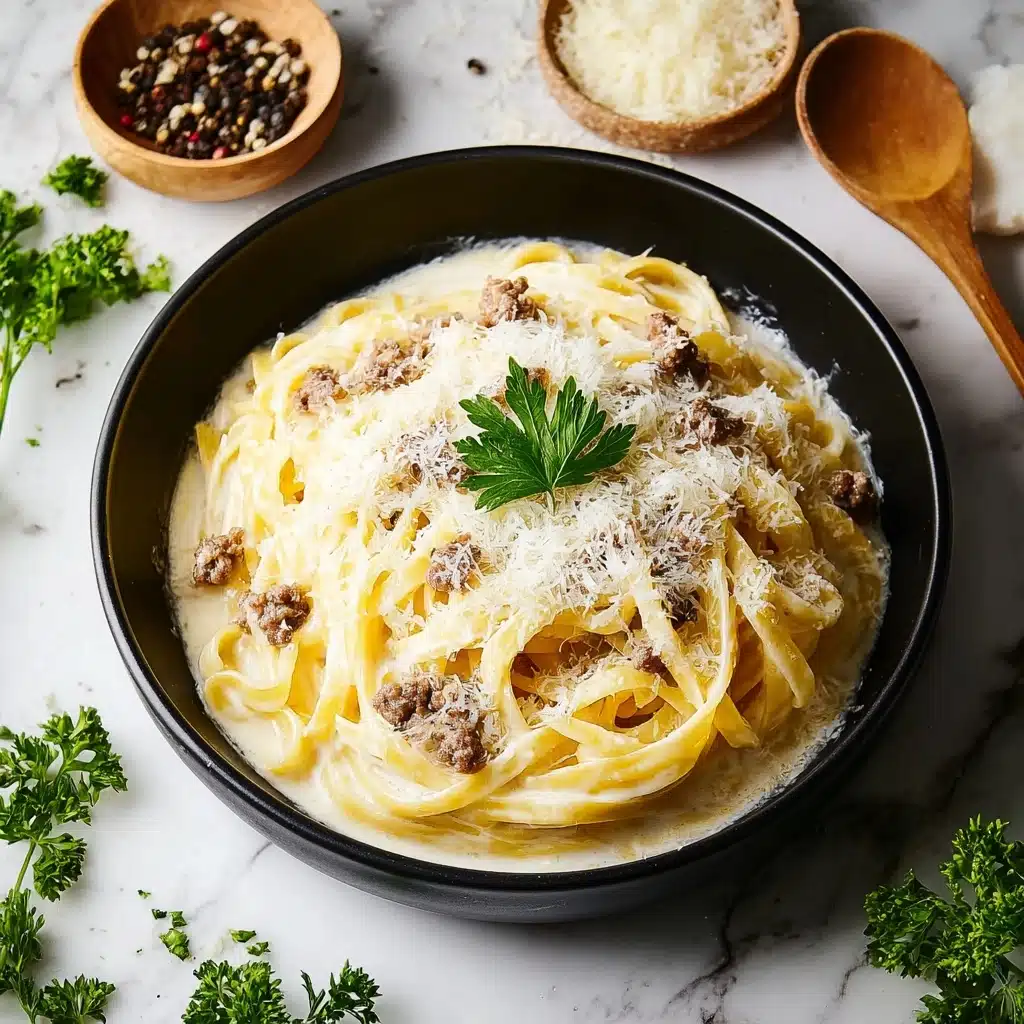 Cheesy Garlic Butter Linguine Pasta with Savory Ground Beef 5 Cheesy Taco Rice Recipe - Recipe Image