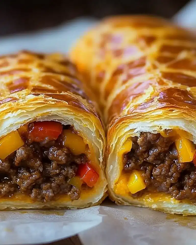 Garlic Butter Beef Cheeseburger Rollups Recipe