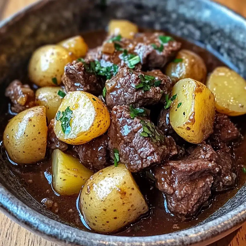 Garlic Butter Beef Bites with Potatoes 5 Garlic Butter Beef Bites with Potatoes Recipe - Recipe Image