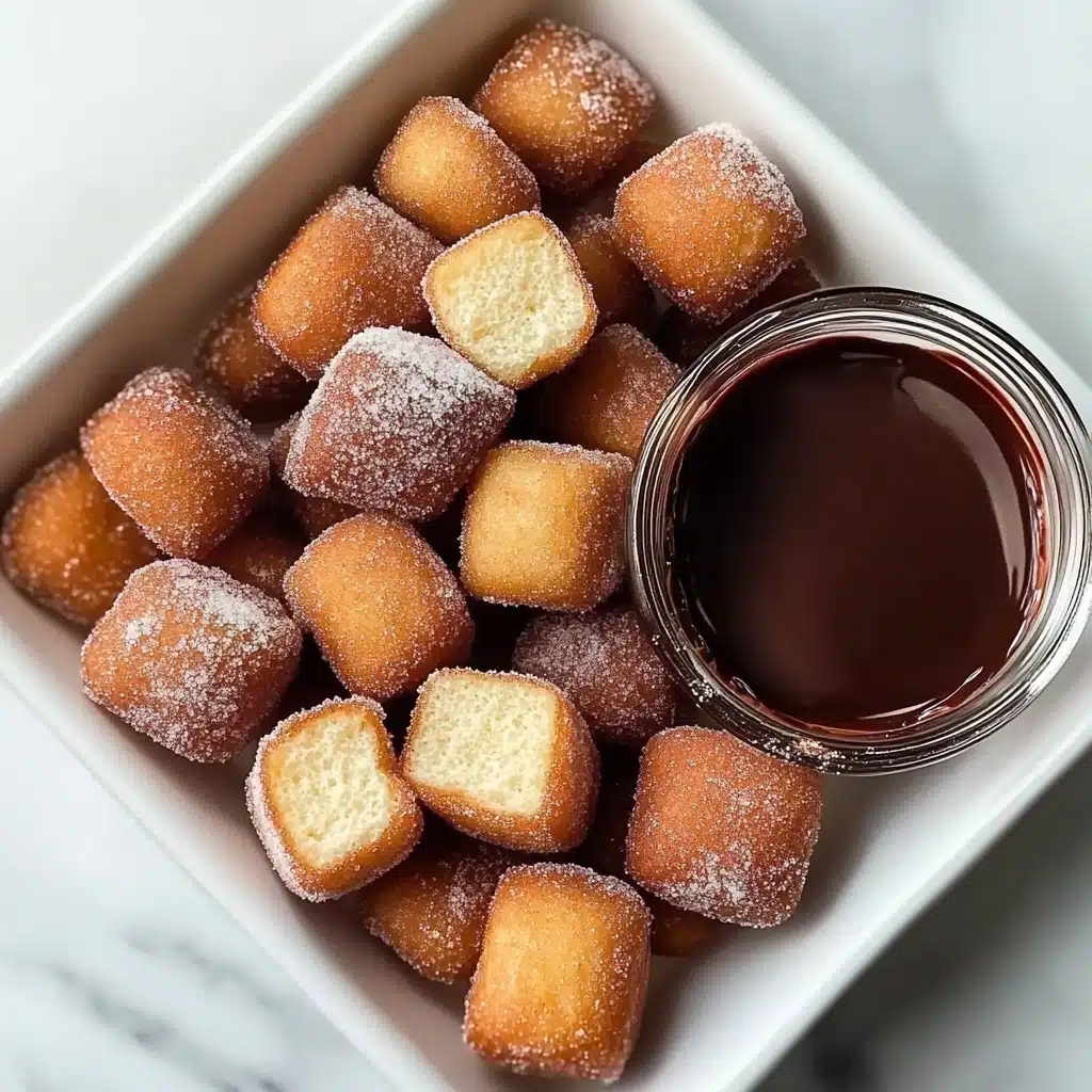 Air Fryer Churro Bites 4 sauces for an irresistibly fun dessert! Recipe - Recipe Image