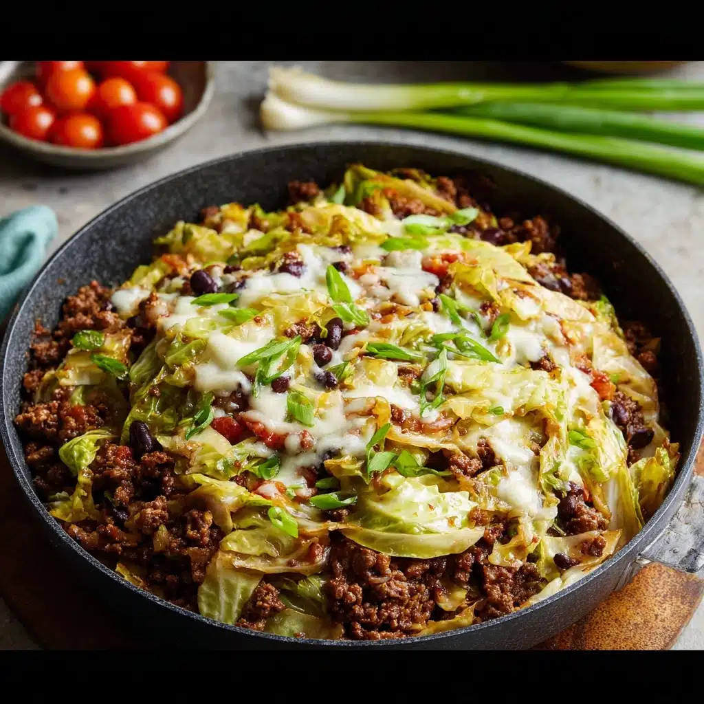Low Carb Cabbage Taco Skillet 4 One-Pot Mushroom Rice Recipe - Recipe Image