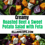 Creamy Roasted Beet Salad with Sweet Potato & Feta Recipe