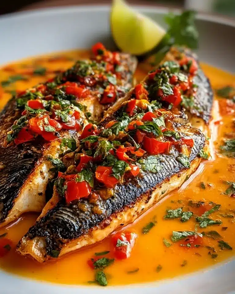 Red Snapper with Creamy Creole Sauce Recipe