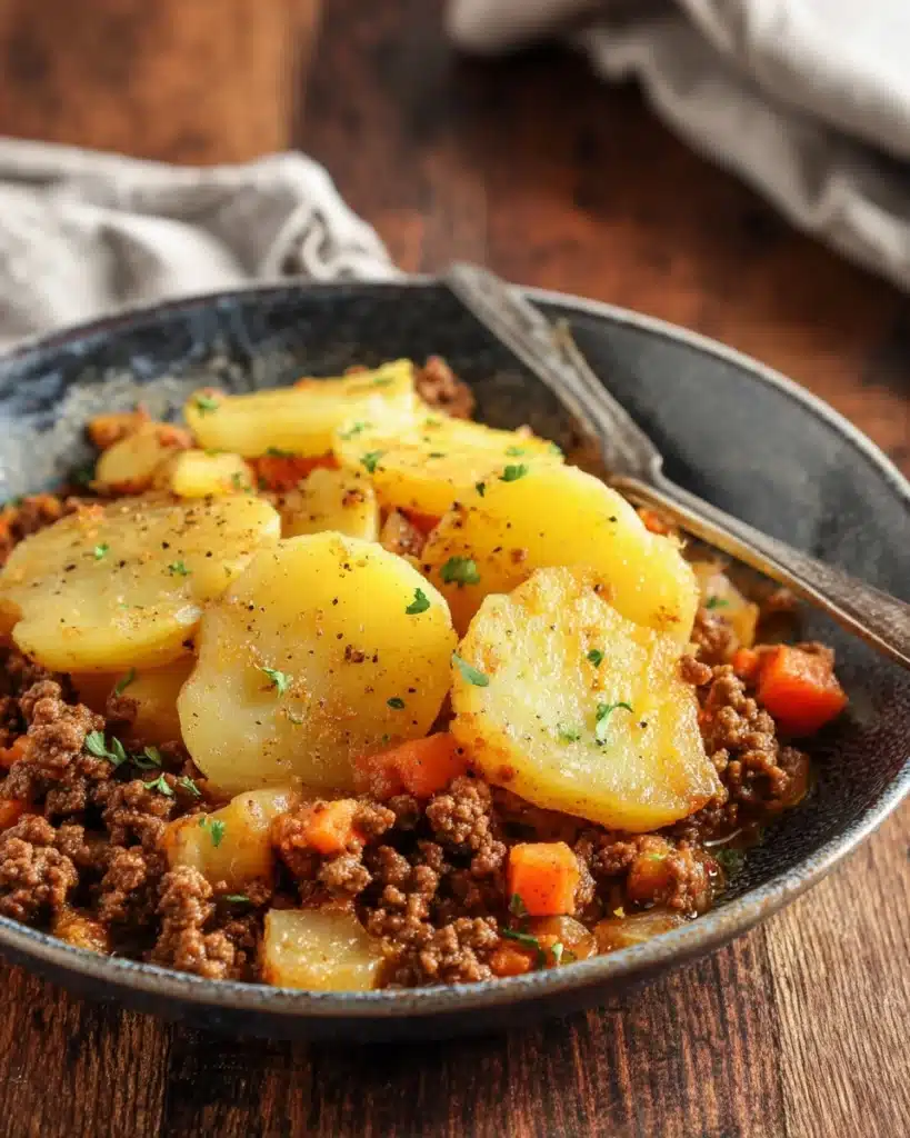 Hobo Casserole Rustic Ground Beef and Potato Bake Recipe