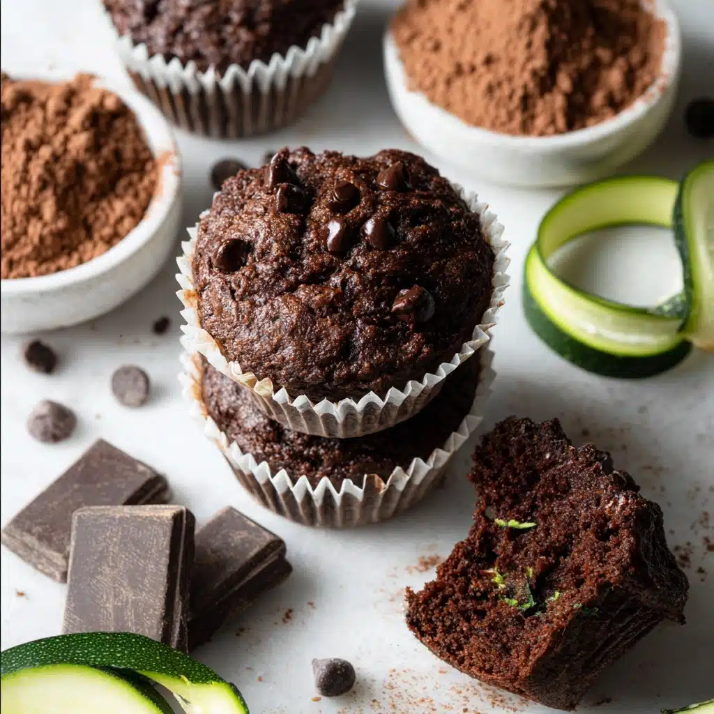 Healthy & Moist Chocolate Zucchini Muffins Recipe 5 Healthy & Moist Chocolate Zucchini Muffins Recipe - Recipe Image