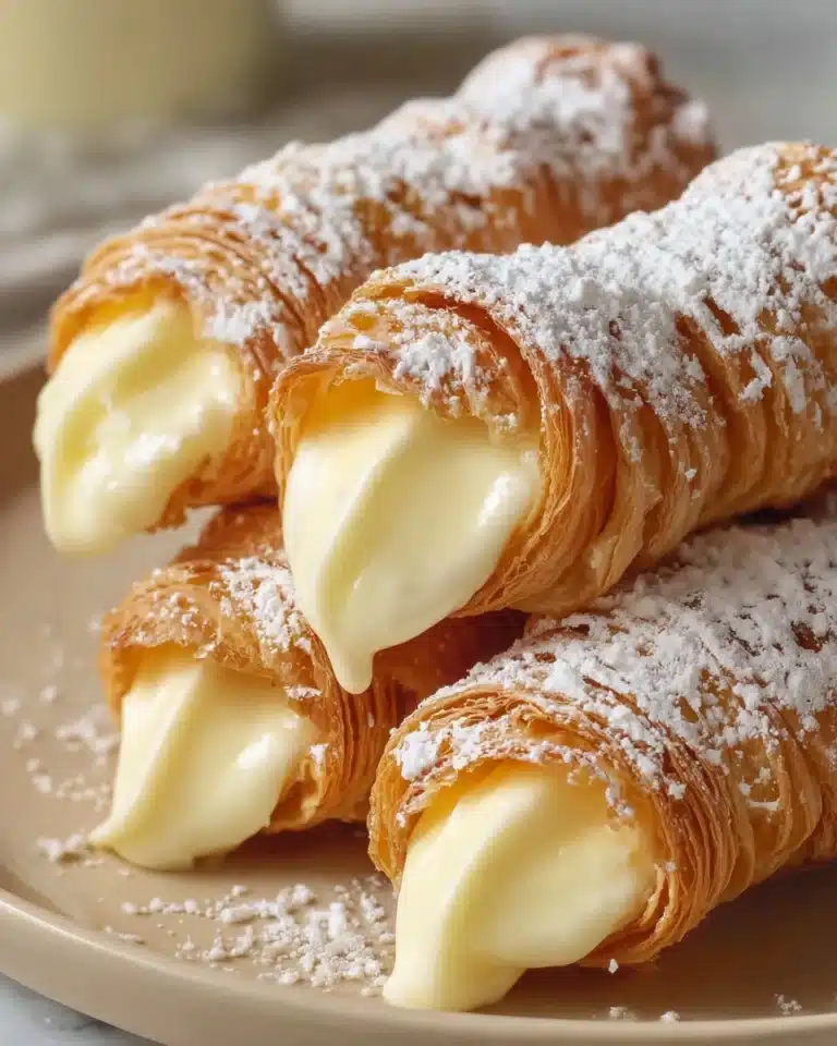 Italian Cream Stuffed Cannoncini Recipe