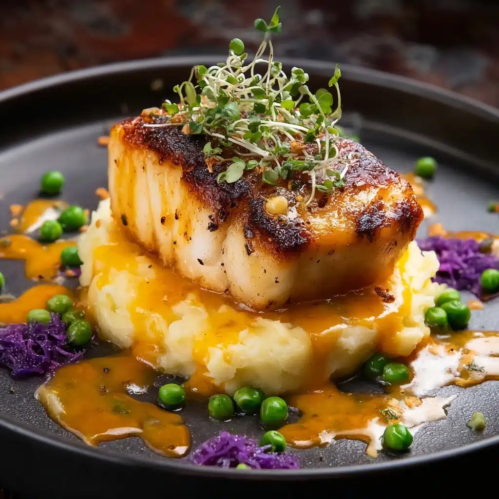 Pan-Seared Cod with Wasabi Sweet Potato Mash and Miso Glaze Recipe 5 Pan-Seared Cod with Wasabi Sweet Potato Mash and Miso Glaze Recipe - Recipe Image