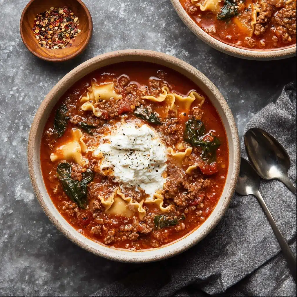 One Pot Lasagna Soup Recipe 4 One Pot Lasagna Soup Recipe - Recipe Image