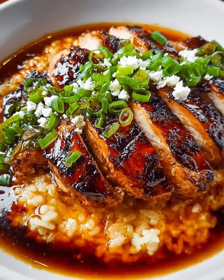 Caramelised Soy Chicken in Garlic Ginger Broth with Rice Recipe