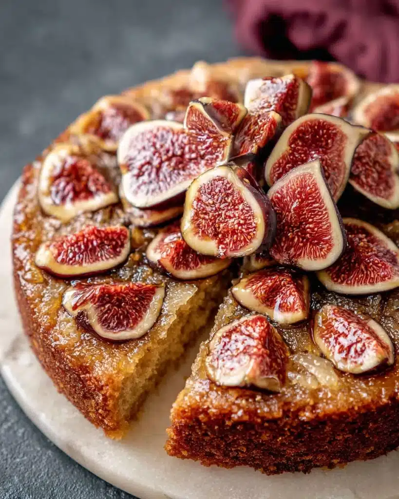 Upside-Down Almond Fig Cake Recipe