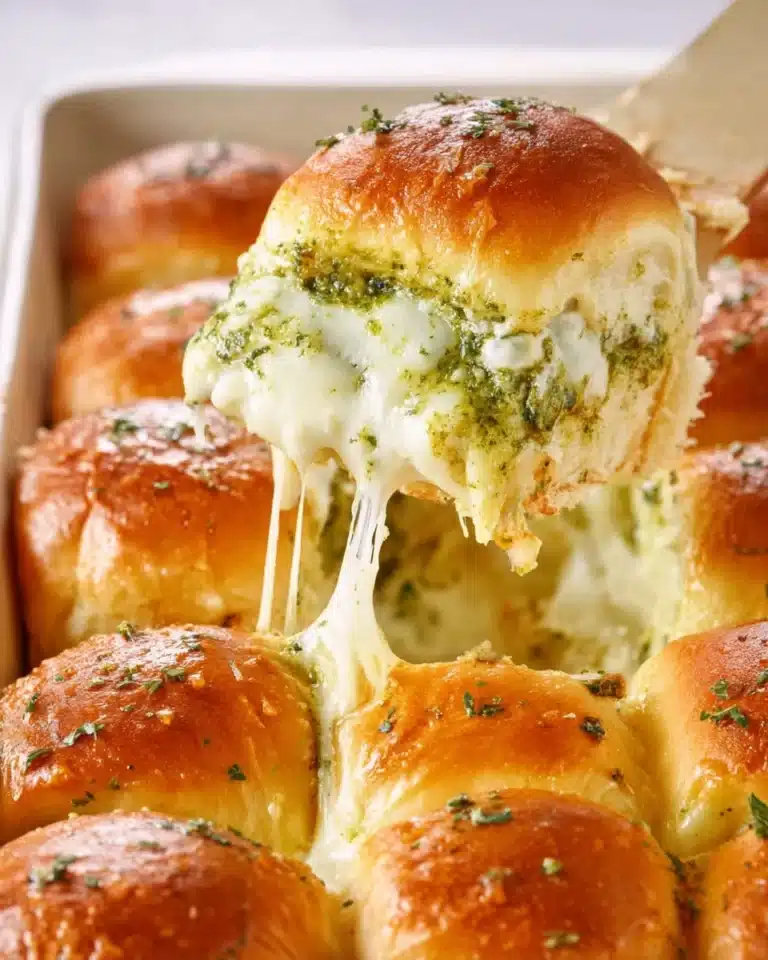 Pesto chicken slider on plate Recipe