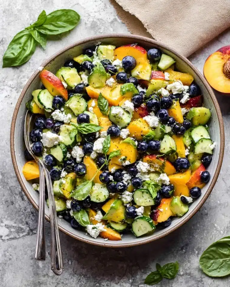 Blueberry Peach Feta Salad Recipe