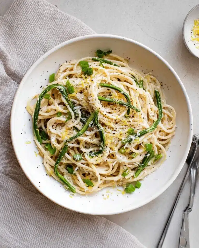 Lemon Garlic Scape Pasta Recipe