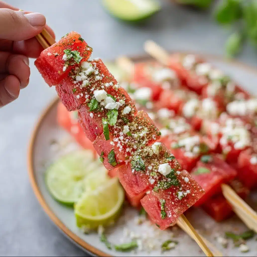 Watermelon Tajin Skewers Recipe 4 Watermelon Tajin Skewers Recipe - Recipe Image