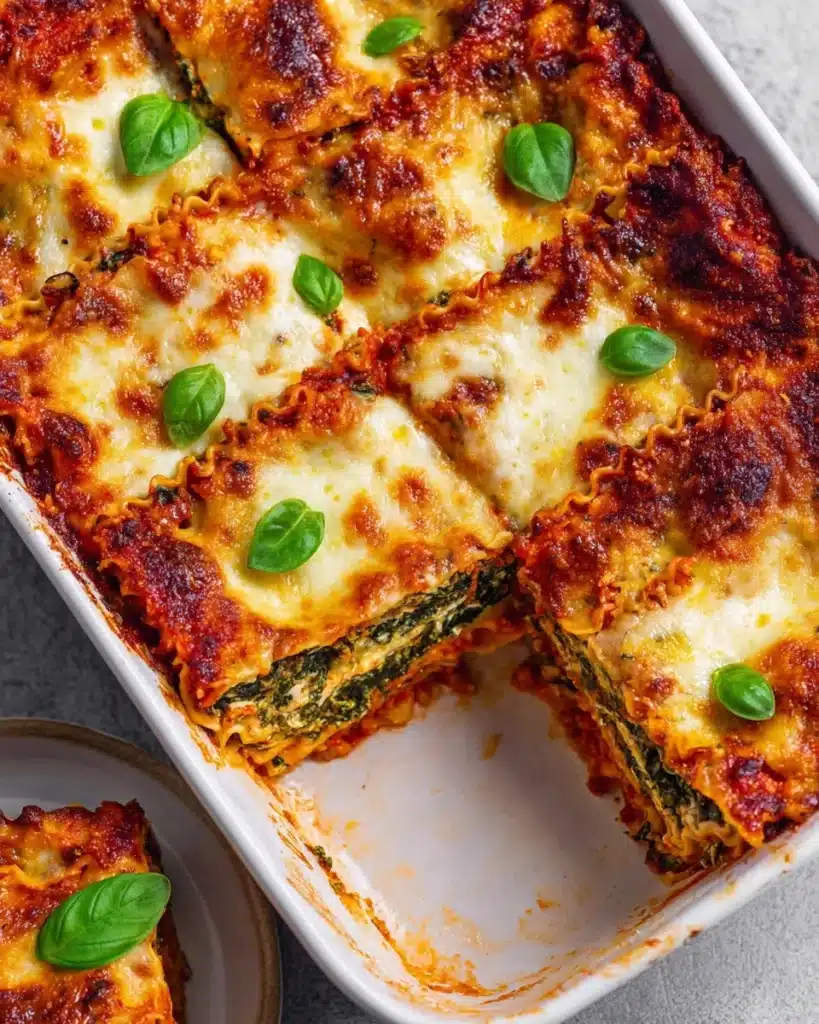 Ultimate Spinach Lasagna (3 Cheeses) Recipe