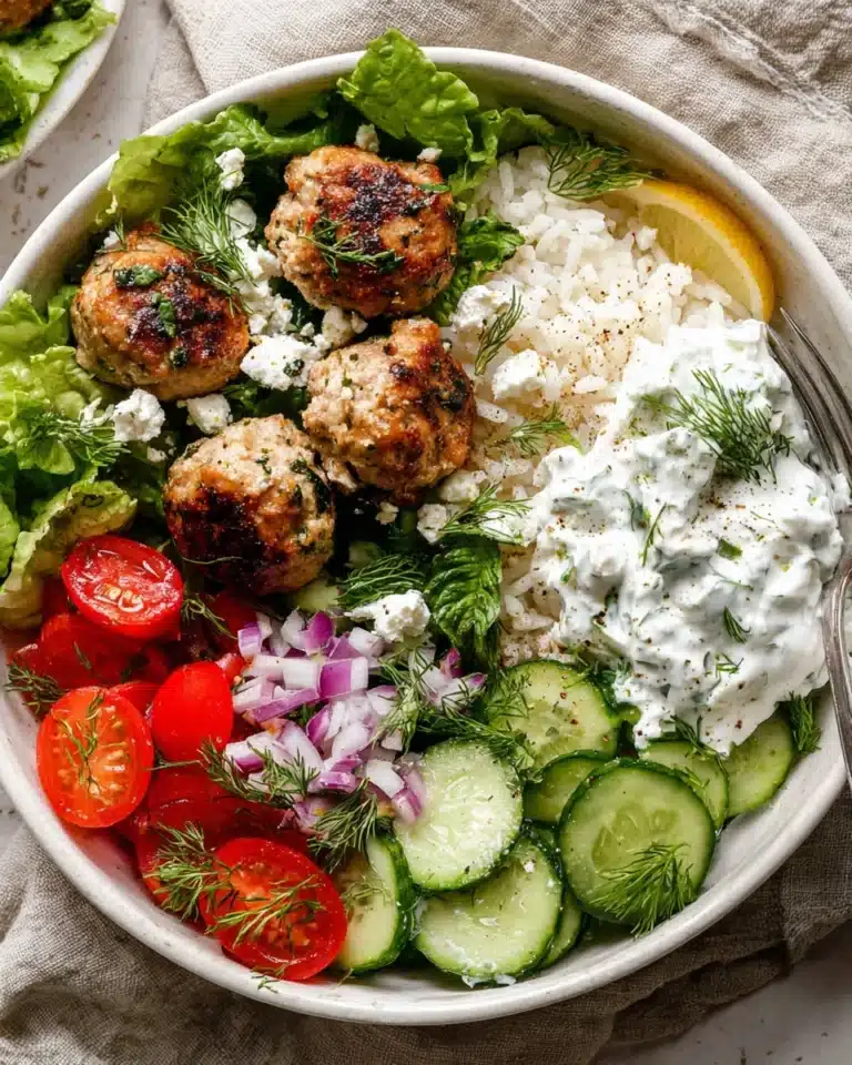 Greek Chicken Meatballs Recipe