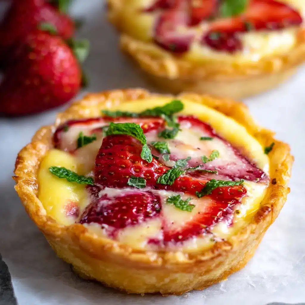 Strawberry Honey Custard Tarts with Lemon Curd Recipe 4 Strawberry Honey Custard Tarts with Lemon Curd Recipe - Recipe Image