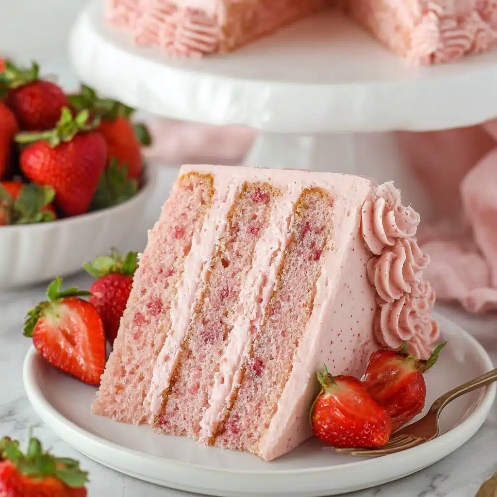 Homemade Strawberry Cake Recipe - Recipe Image