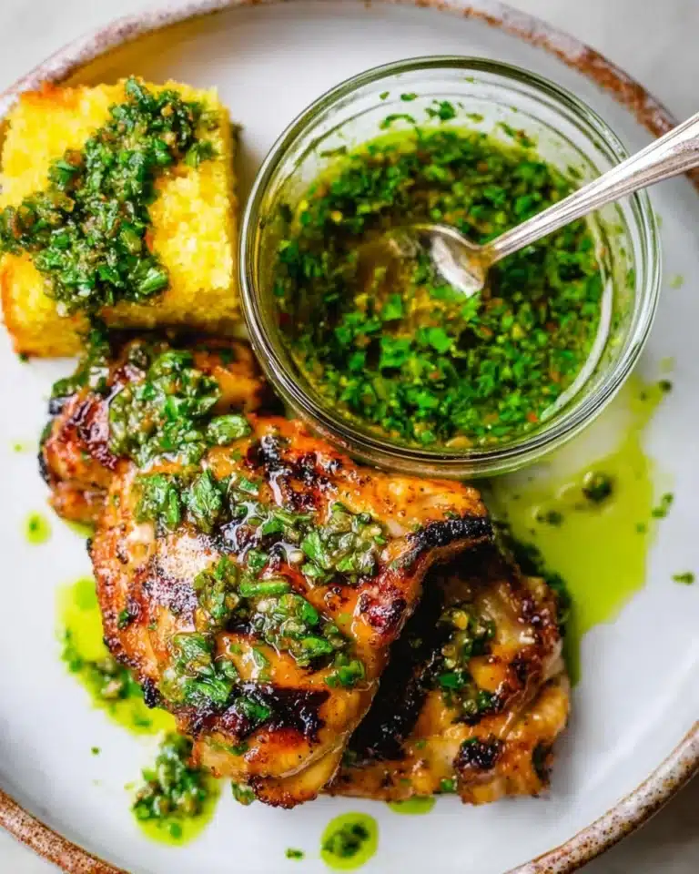Grilled Chicken Thighs with Chimichurri Recipe