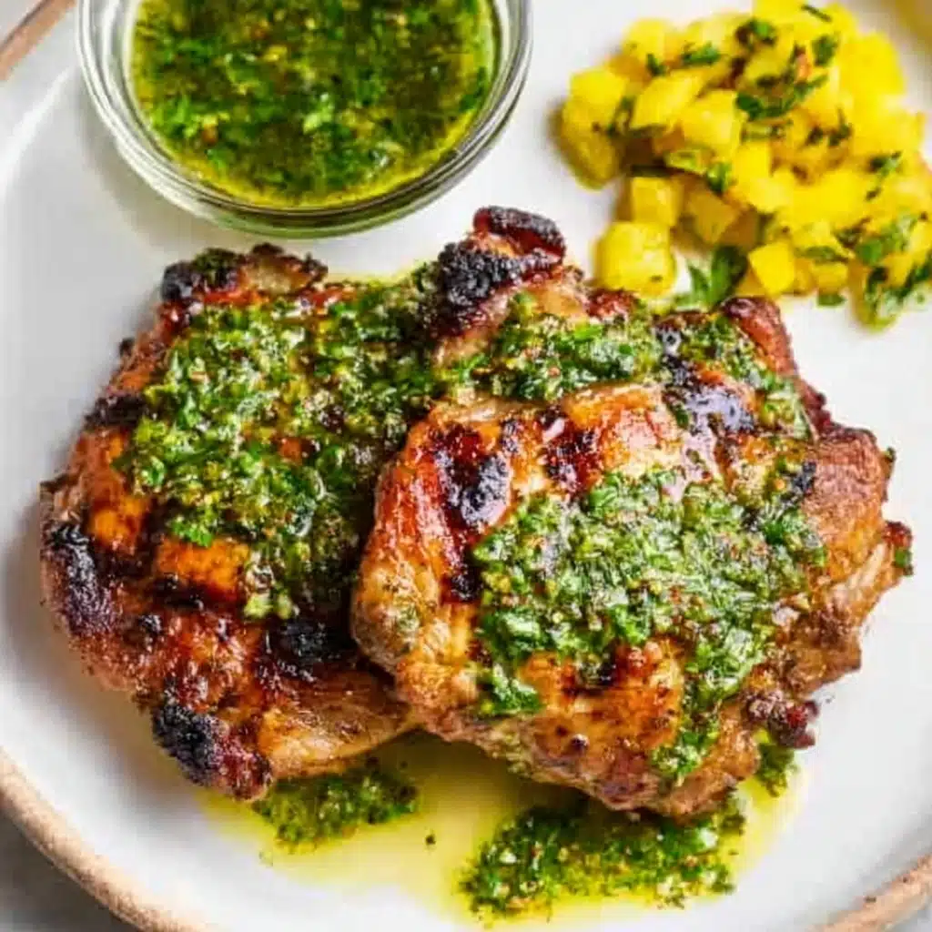 Grilled Chicken Thighs with Chimichurri Recipe 4 Grilled Chicken Thighs with Chimichurri Recipe - Recipe Image
