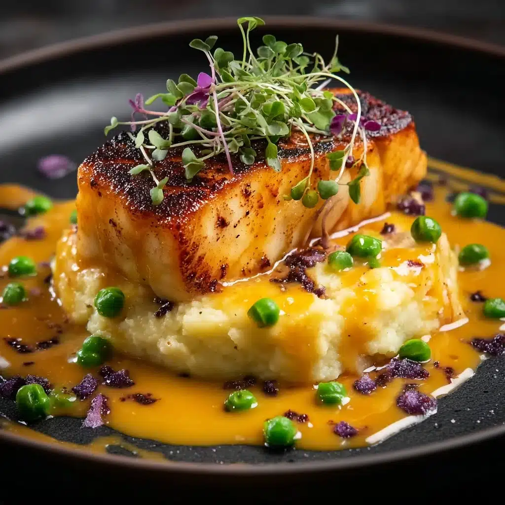 Pan-Seared Cod with Wasabi Sweet Potato Mash and Miso Glaze Recipe 4 Pan-Seared Cod with Wasabi Sweet Potato Mash and Miso Glaze Recipe - Recipe Image