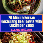 20 Minute Korean Gochujang Beef Bowls Recipe