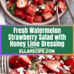 Watermelon Salad With Strawberries & Honey Lime Dressing Recipe