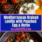 Mediterranean Braised Lentils with Poached Egg Recipe