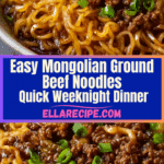 Mongolian Ground Beef Noodles Recipe