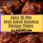 30-min Oven Baked Boneless Skinless Chicken Thighs Recipe