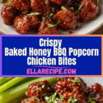 Baked Honey BBQ Popcorn Chicken Recipe