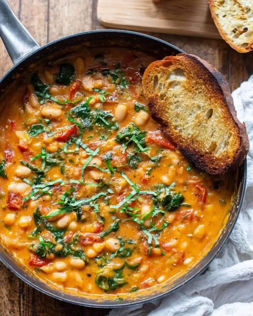 Creamy Tomato White Bean Stew Recipe