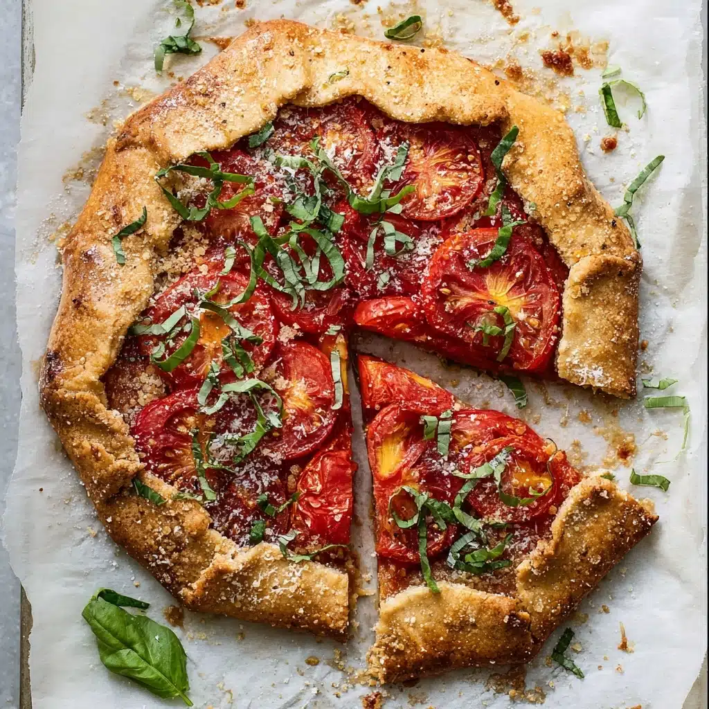 Tomato Pie Galette 5 Flatbread Pizza Margherita Recipe - Recipe Image