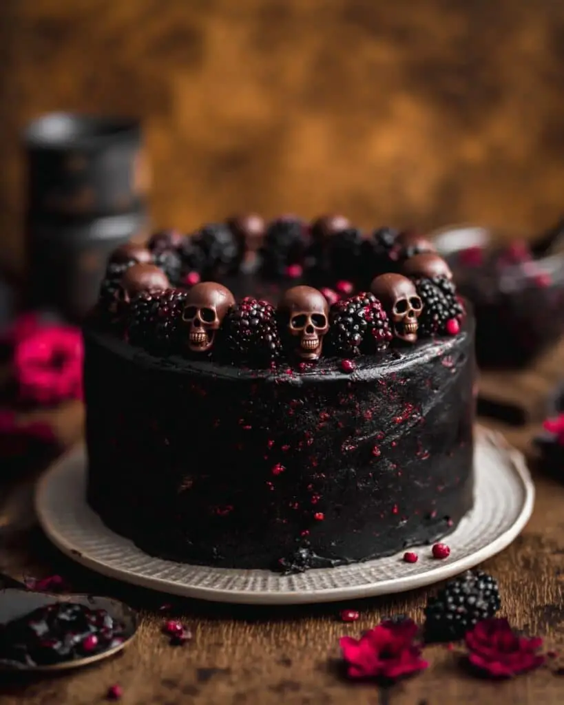 Spooky Black Velvet Halloween Cake Recipe