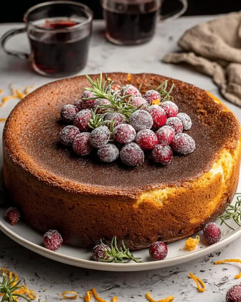 Mulled Wine Caramel Basque Cheesecake Recipe