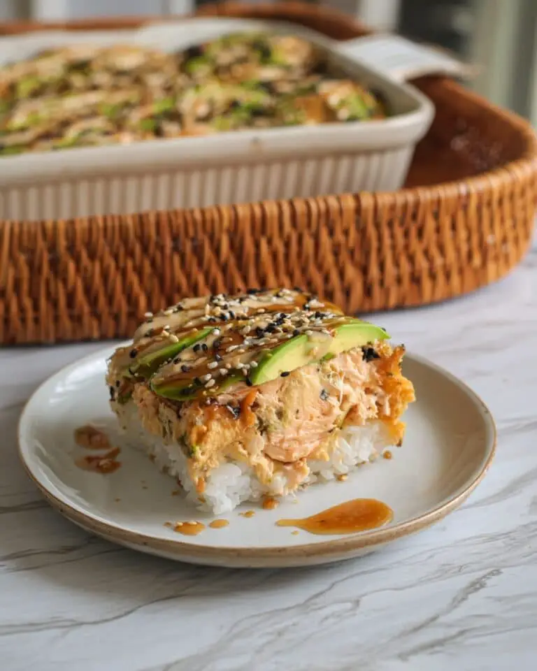 Spicy Salmon Sushi Bake Recipe